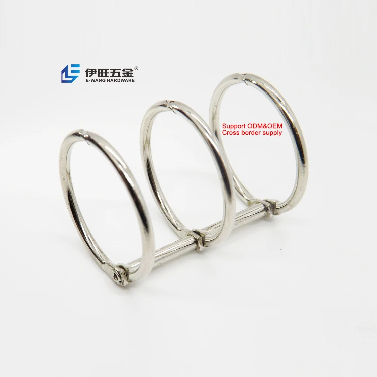 YIWANG Custom Silver 30mm Metal Calendar Loose Leaf Ring Binder Clips