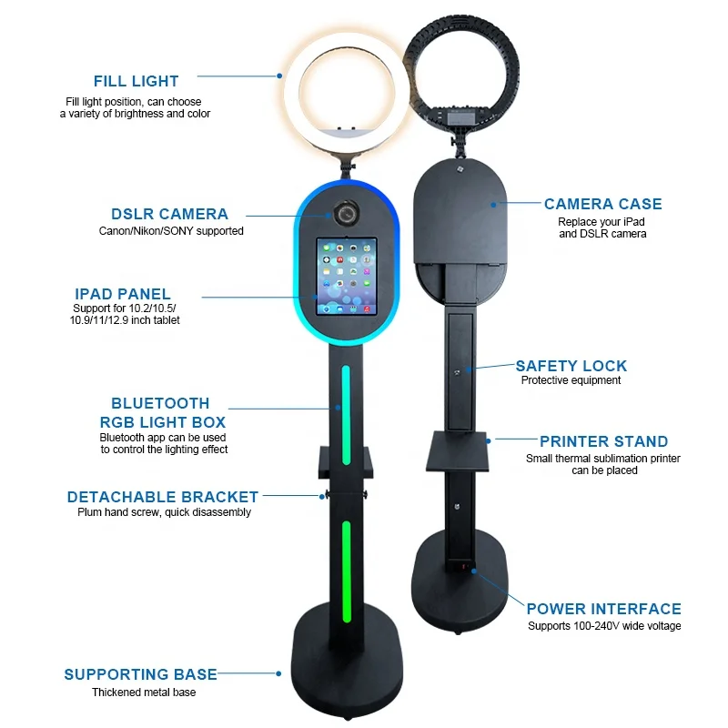 Universal iPad Photo Booth Shell Support Camera Party Selfie DSLR iPad Photo Booth