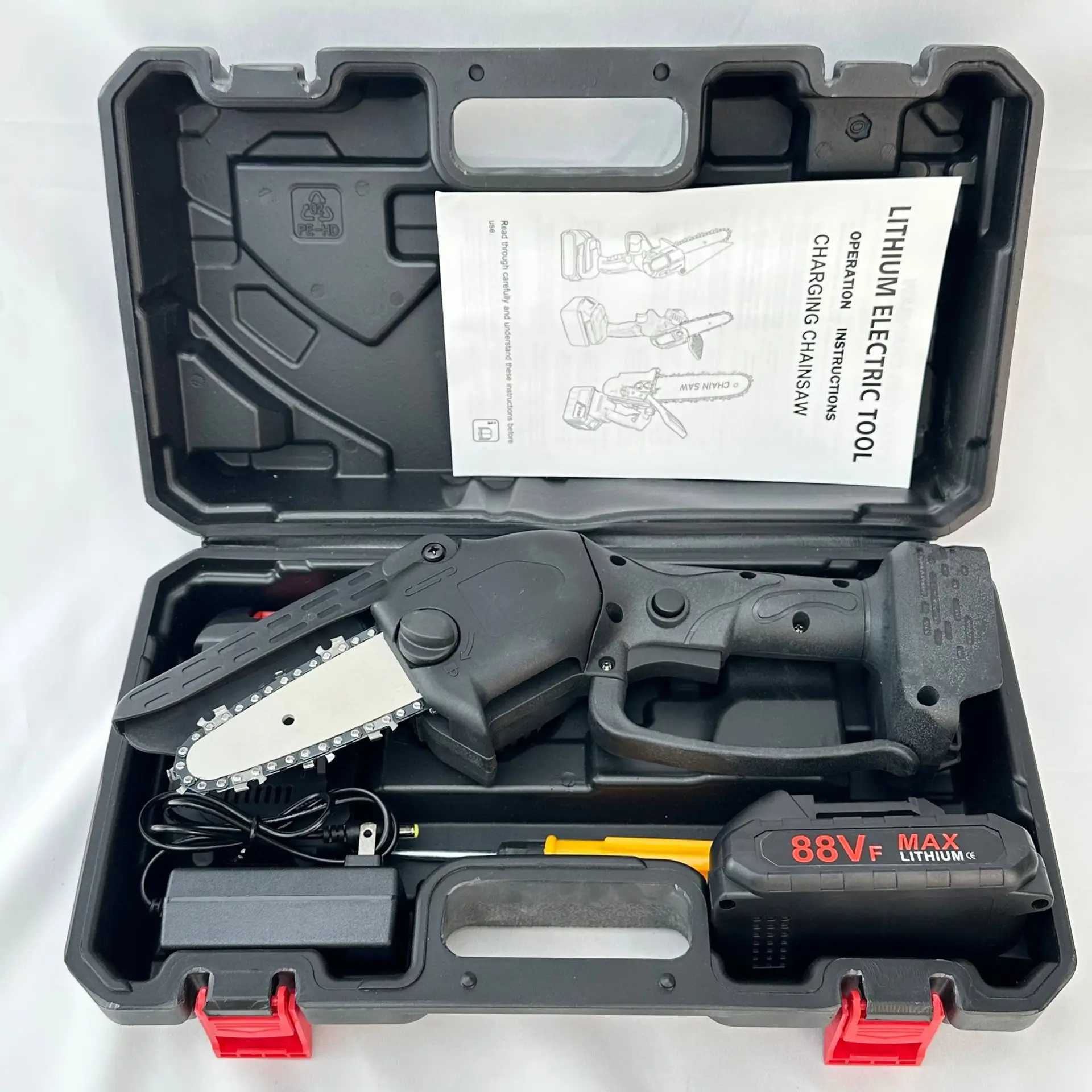 DD3437   6 inch Woodworking Brushless Trimming Chainsaws Cuter Tree Tools Pruner Battery Mini Electric Cordless Chain Saw