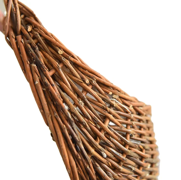 Wholesale  modern hand made Wicker rattan Woven Basket Wall Decor  hanging baskets