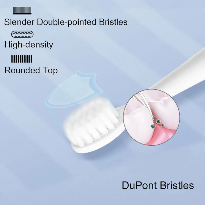 IPX7 Waterproof USB Charging 8 Replaceable Brush Heads T27 Mornwell Sonic Power Toothbrush Mini Whitening electric Toothbrushes