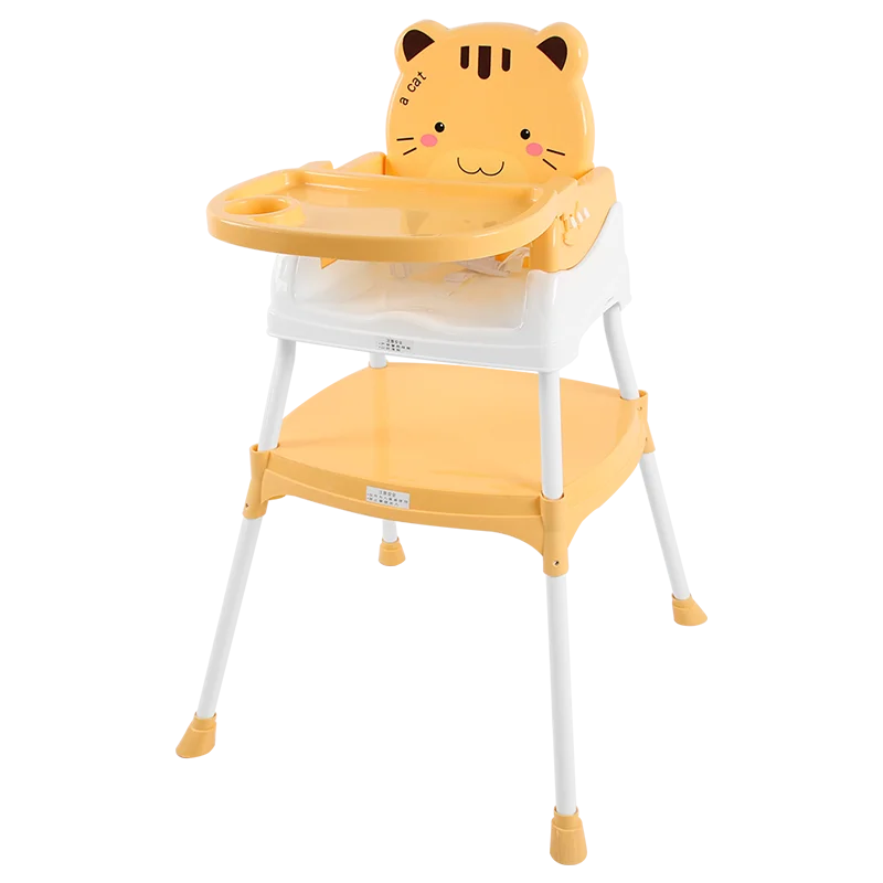 OEM Cheap Baby feeding high chair plastic portable baby high leg feeding chair with safety belt Dining Chair