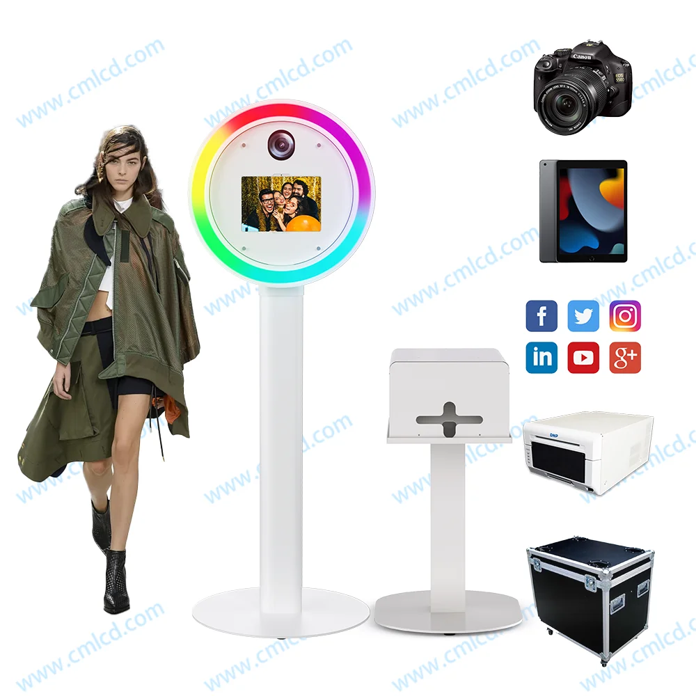 Panic Buying wholesale Party Supplies DSLR photobooth Shell Stand Kiosk Compatible with Camera and Smartphones photobooth