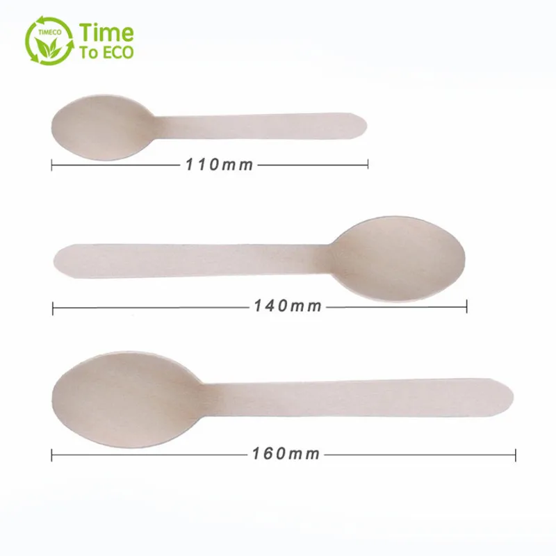 Biodegradable Disposable wooden  knife fork spoon cutlery