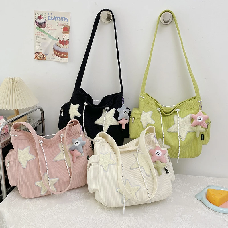 Custom OEM Kawaii Women Handbags Large Capacity Travel School Crossbody Bag Cute Star Shoulder Bag For Girls