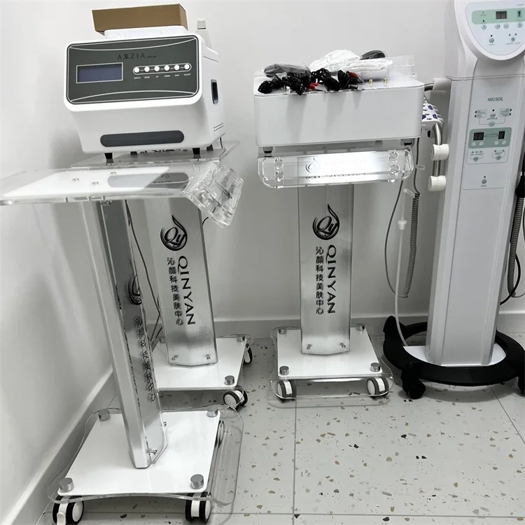 Chinese Factory Aluminum alloy + Plexiglass beauty clinic Trolley Cart Beauty Salon machine trolley cart