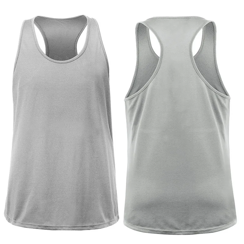 Oversized Running Fast Drying Exercise Gym Vests For Men Singlet Tank Top Polyester Spandex Vest Workout/