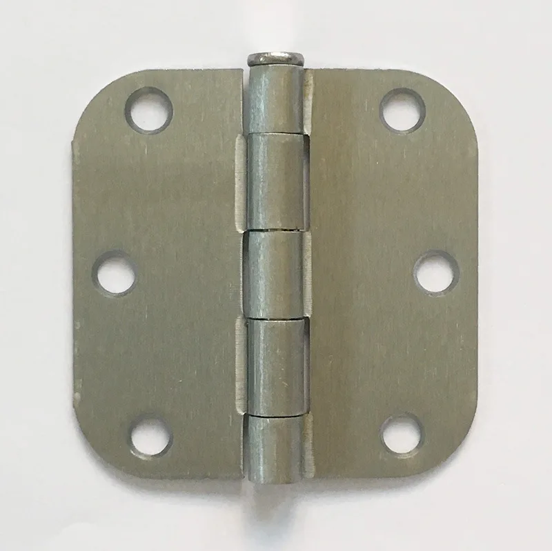 American-style hinge 3-inch brushed chrome flat hinge factory direct supply door and window hardware rounded iron loose leaf