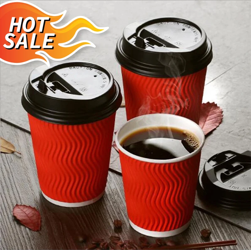 
8oz 16 ounce Disposable Cups of Coffee Hot Beverage Drinkware 