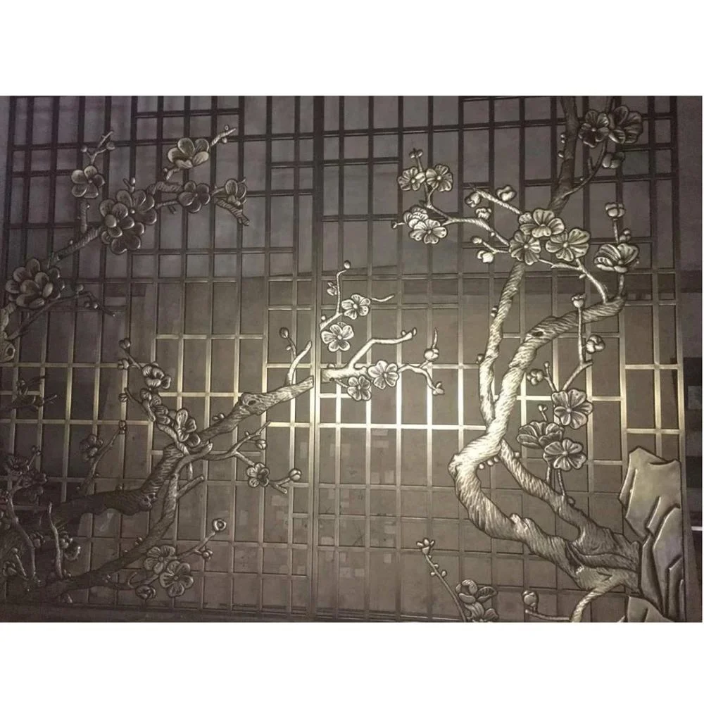 Hotel Restaurant Decorative Partition Metal Screen / Room Wall Divider