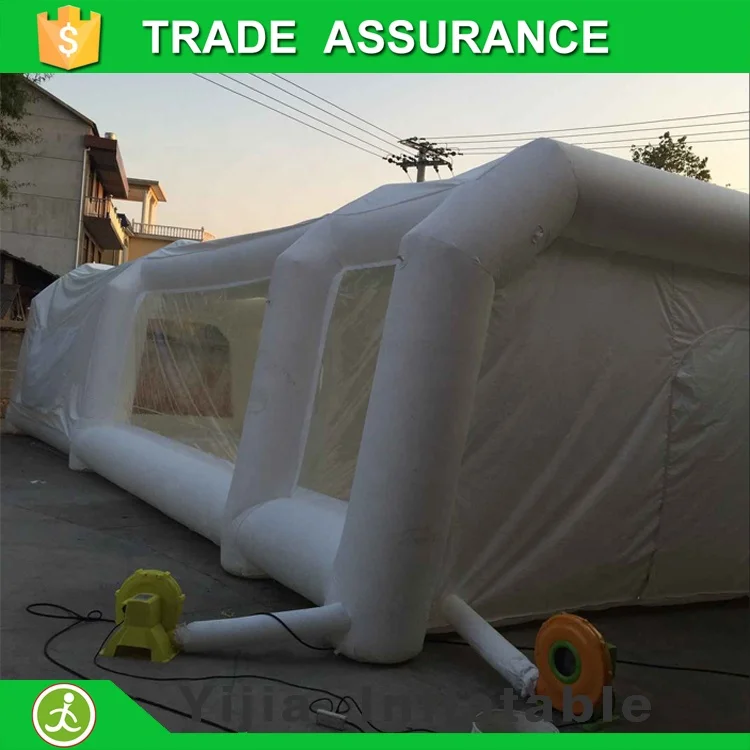 4M 6M 8M 12M Automobile Waterproof Inflatable Vehicle Paint Booth Portable Inflatable Car Spray Auto Tent With Extraction