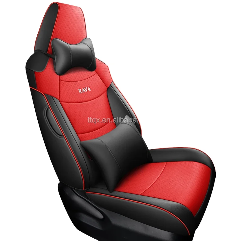 Full Set Waterproof Car Seat Protector Luxury Leather Original Custom Car Seat Cover For Toyota RAV4 2019-2024 Car Accessories