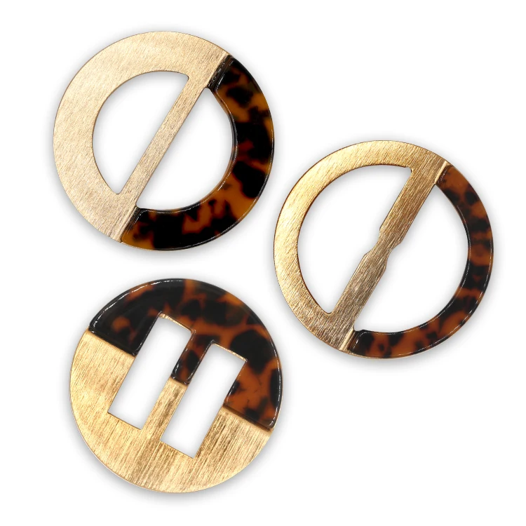 New fashion manufacturer design aluminium alloy+Acetate adjuster pin belt buckle