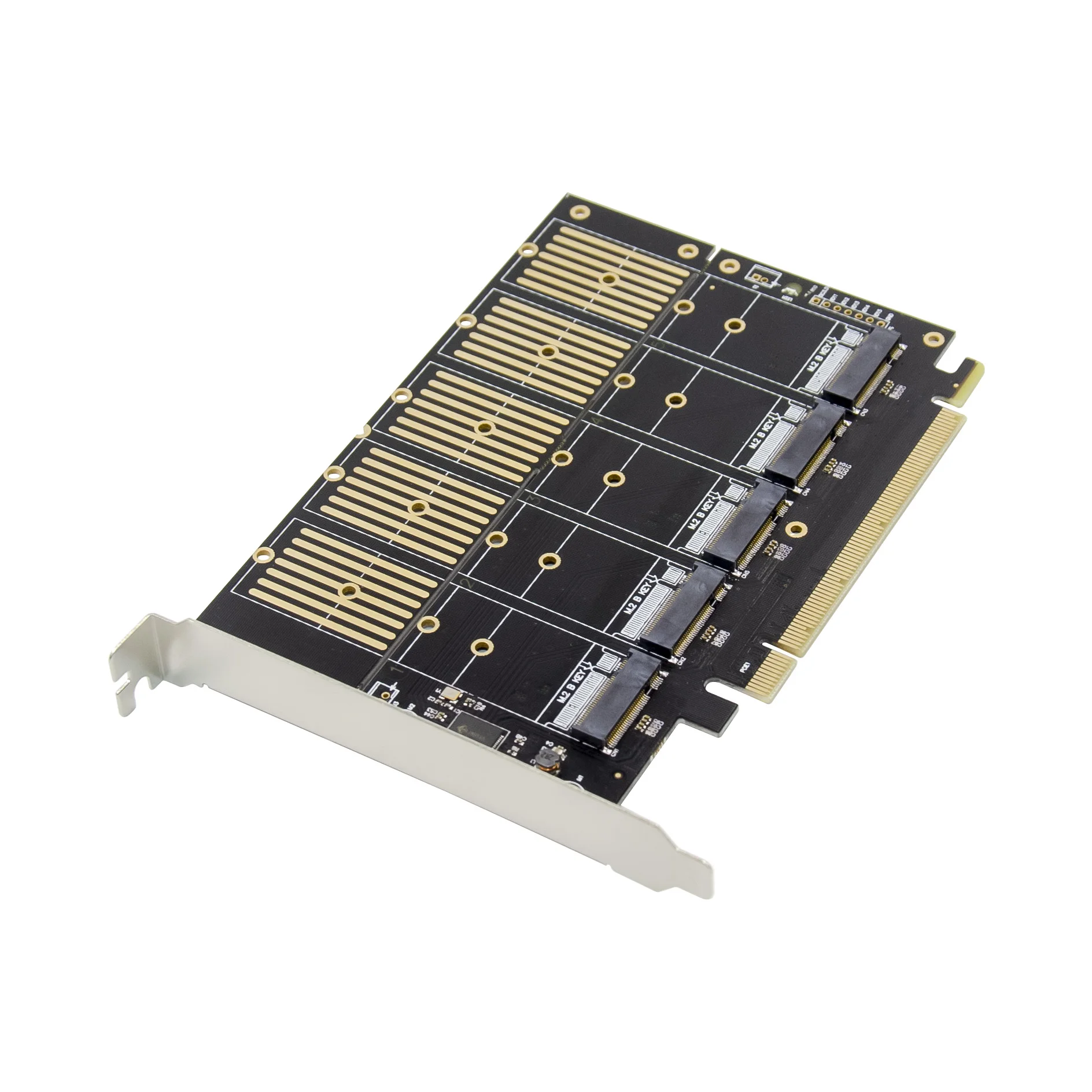 
Sunweit PCIe 5-Port M2 Key B SATA3.0 Плата расширения SSD JMB585 PCIe SATA M.2 NVME PCIe карта преобразователя 