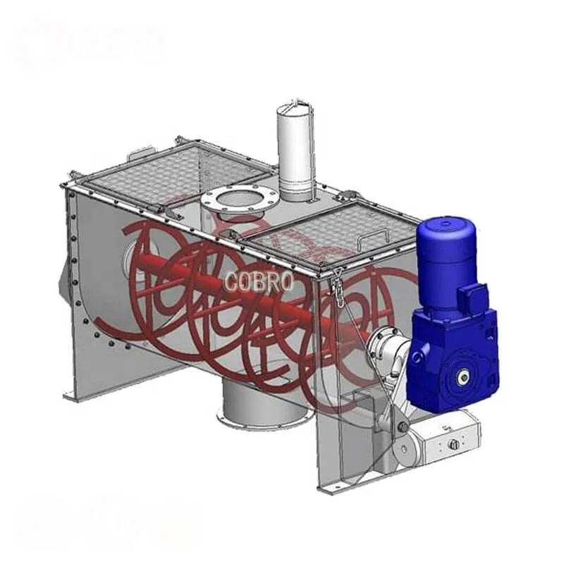 WLDH Horizontal Powder Spiral Screw Blade Ribbon Mixer Mixing Machine
