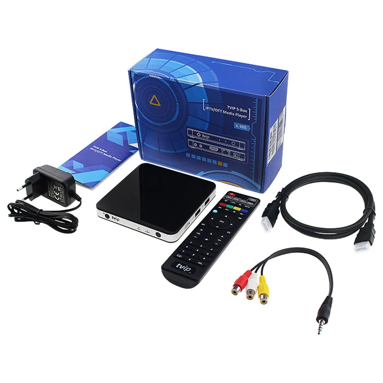 Original Factory TVIP 605 Amlogic S905X Dual OS Android 6.0 Linux TVIP 605 4K IPTV TV Box