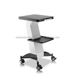 High quality 4-wheel desktop beauty equipment rack mobile portable hairdresser trolley for beauty salon