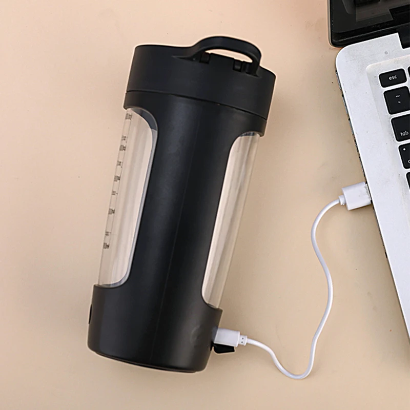 Custom premium automatic blank electric mixing portable protein shaker capsule shape mixing protein powders shaker