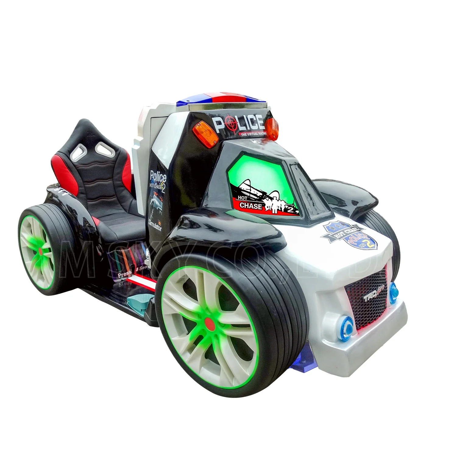 Полицейский автомобиль игровой Монетный 3d-видеогонки детские аттракционы в помещении