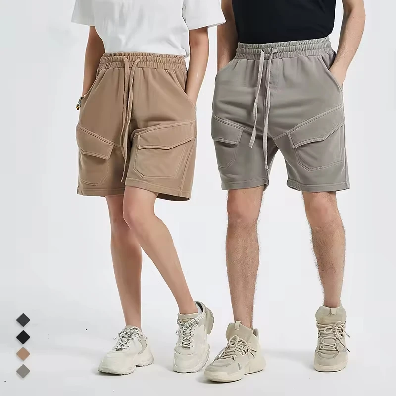 High Quality Heavyweight Cotton Vintage Washed Shorts Plain Blank Plus Size Hiking Shorts Men