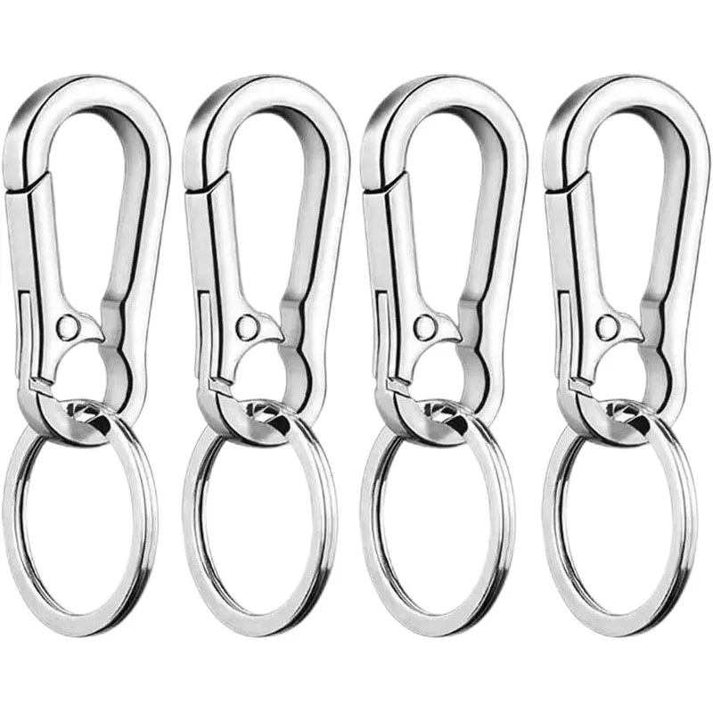ANYUE Factory Carabiner Keychain Safety Snap Hook Metal Clip With Key Ring for bag pet accessories