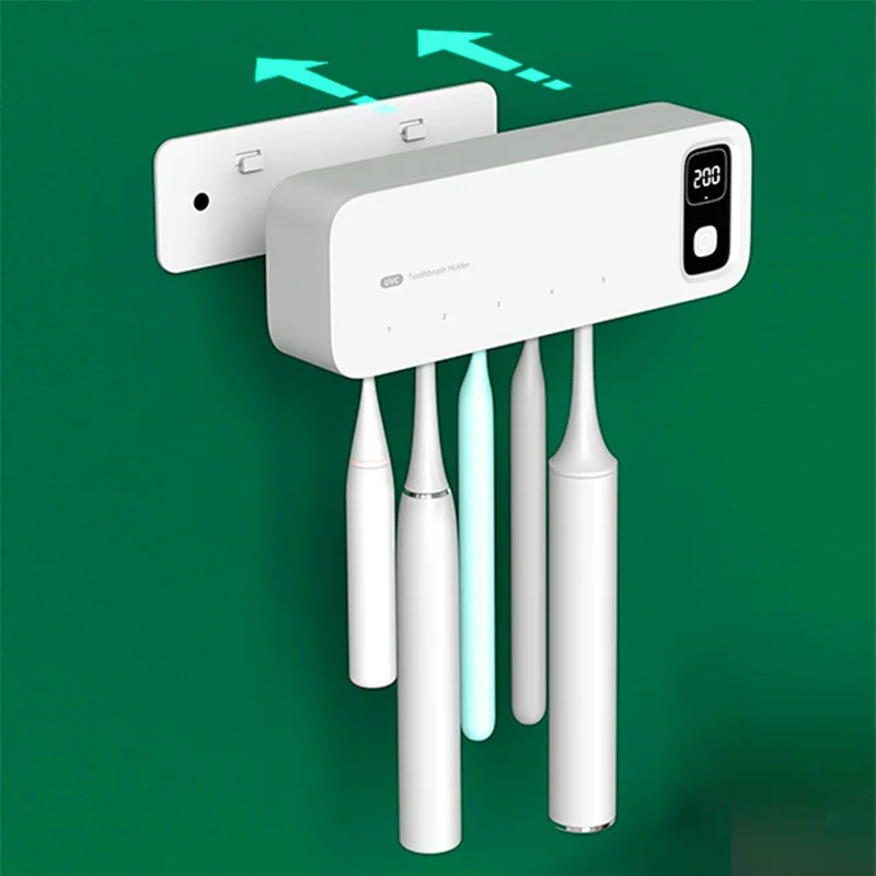 Amazon Top Seller wall mounted Multifunctional electric toothbrush holder with UV