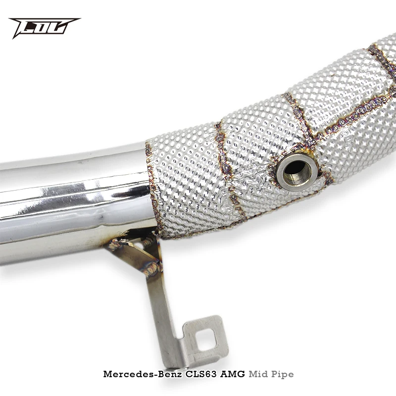 Custom Stainless Steel Mid pipe CLS63 AMG  For Mercedes-Benz  Downpipe Front Pipes Exhaust System
