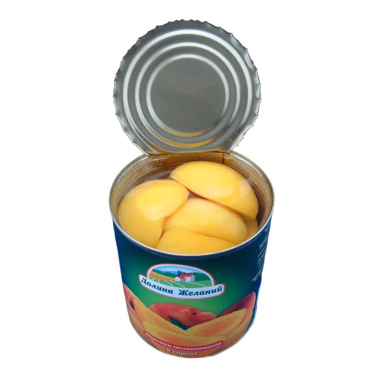 Оптовая цена свежие органические фрукты 567 г лучшие консервированные половинки персика в банке