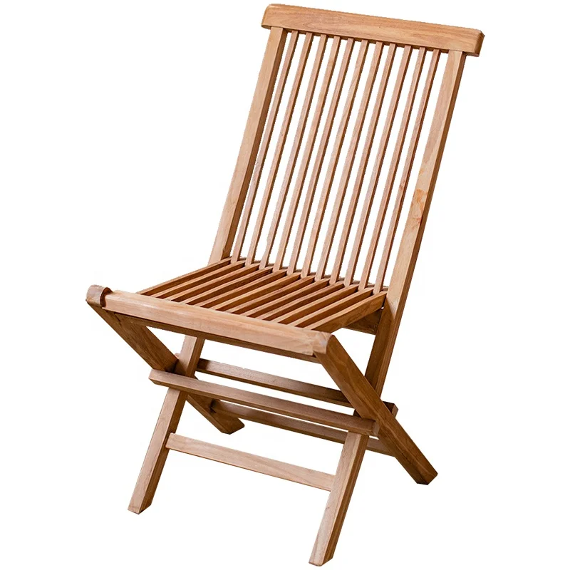 Indonesian teak folding dining chair  backrest  portable office computerbalcony home lounge chair