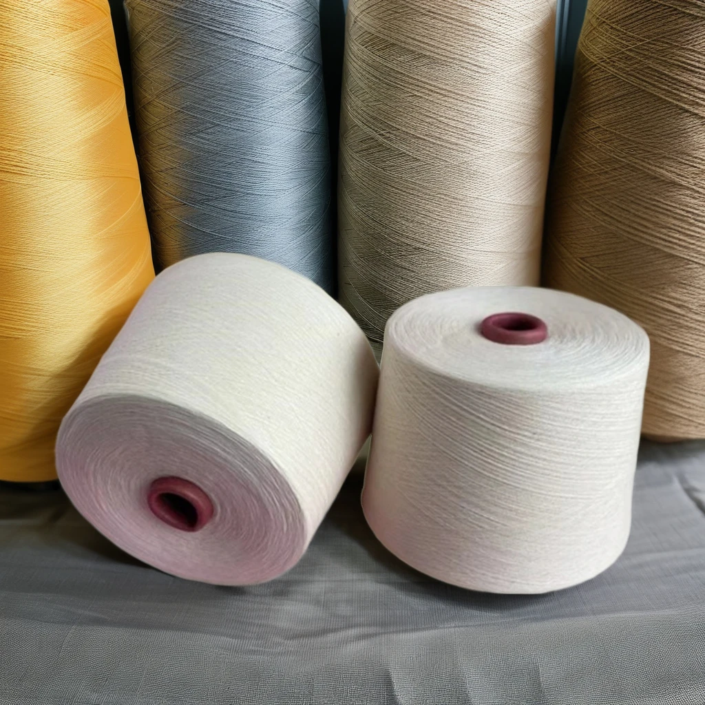 CVC 40S/1 Spun Yarn 60% Cotton 40% Polyester Melange Low Price Chinese Supplier