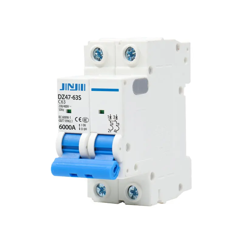 DZ47-63S 2 Pole AC MCB 10A 16A 20A 25A 32A 40A 50A 63A MCB Air Mini Circuit Breaker