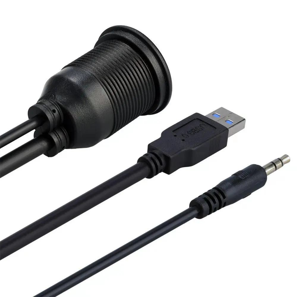 Двойной USB 3 0 удлинитель для приборной панели с утапливаемым креплением автомобиля лодки