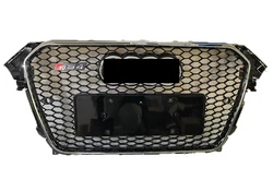RS4 Front grill for A4 S4 B8.5 glossy black RS4 radiator center honeycomb bummper grill for Audi A4 S42013 2014 2015 2016
