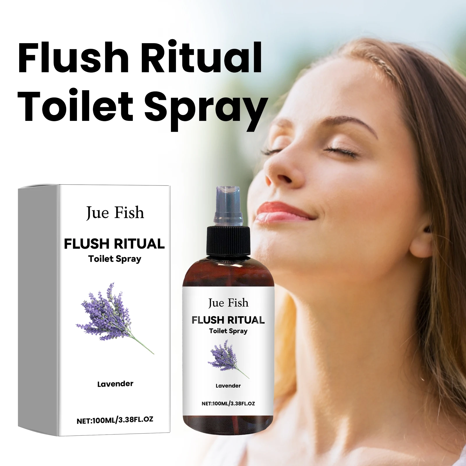 Jue-fish Toilet Air Deodorant Sustainable Toilet Spray Daily Use Toilet Freshener Spray