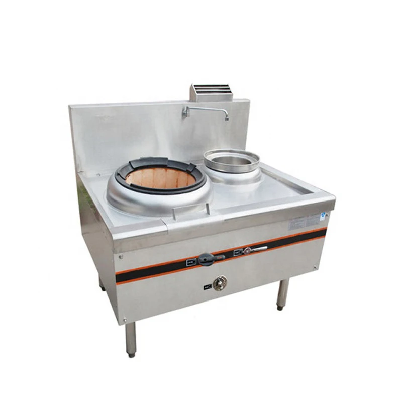 2 Burner Gas Stove Commercial Fast Food Cooking Equipment Stainless Steel Kitchen