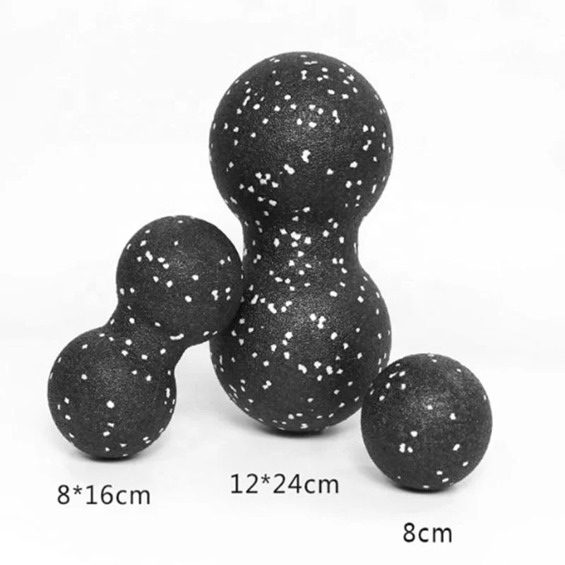 Peanut Ball Set EPP Yoga Massage Balls 3 PCS/Set Black Color With White Dots