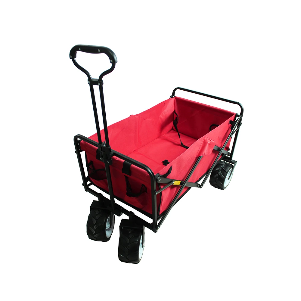 Tianye Outdoor Multipurpose Foldable Metal Wagon with Handle Cart Folding Picnic Camping Hiking Trolley