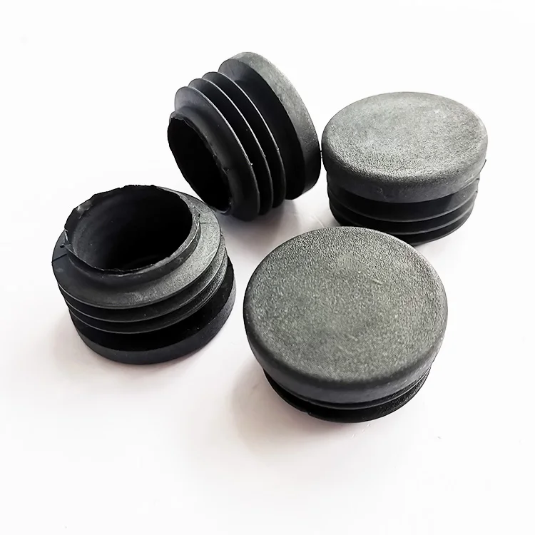 supply Round Tubing Black Plastic Insert Plugs 38mm plastic round pipe plug Furniture plastic pipe end plug
