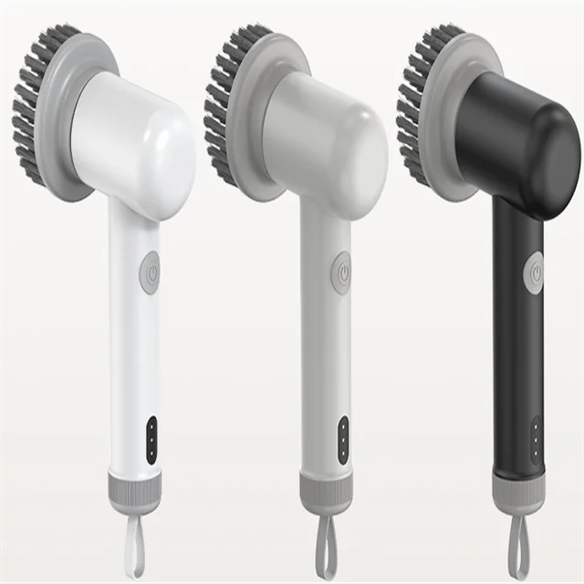 New White Electric Cleaning Brush Multifunctional Cleaning Pots and Dishes Brush for Kitchen Bathroom Polishing Brush