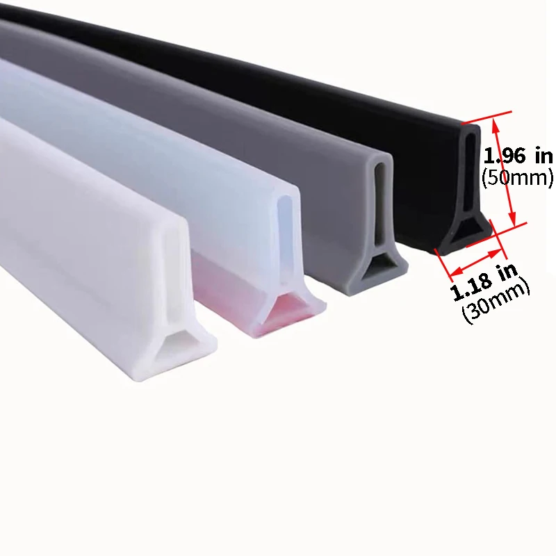 Water Retaining Strip, Waterproof Strip for Bathroom Kitchen,sealing Strip Factory Directly Supplies Silicone Rubber Seal