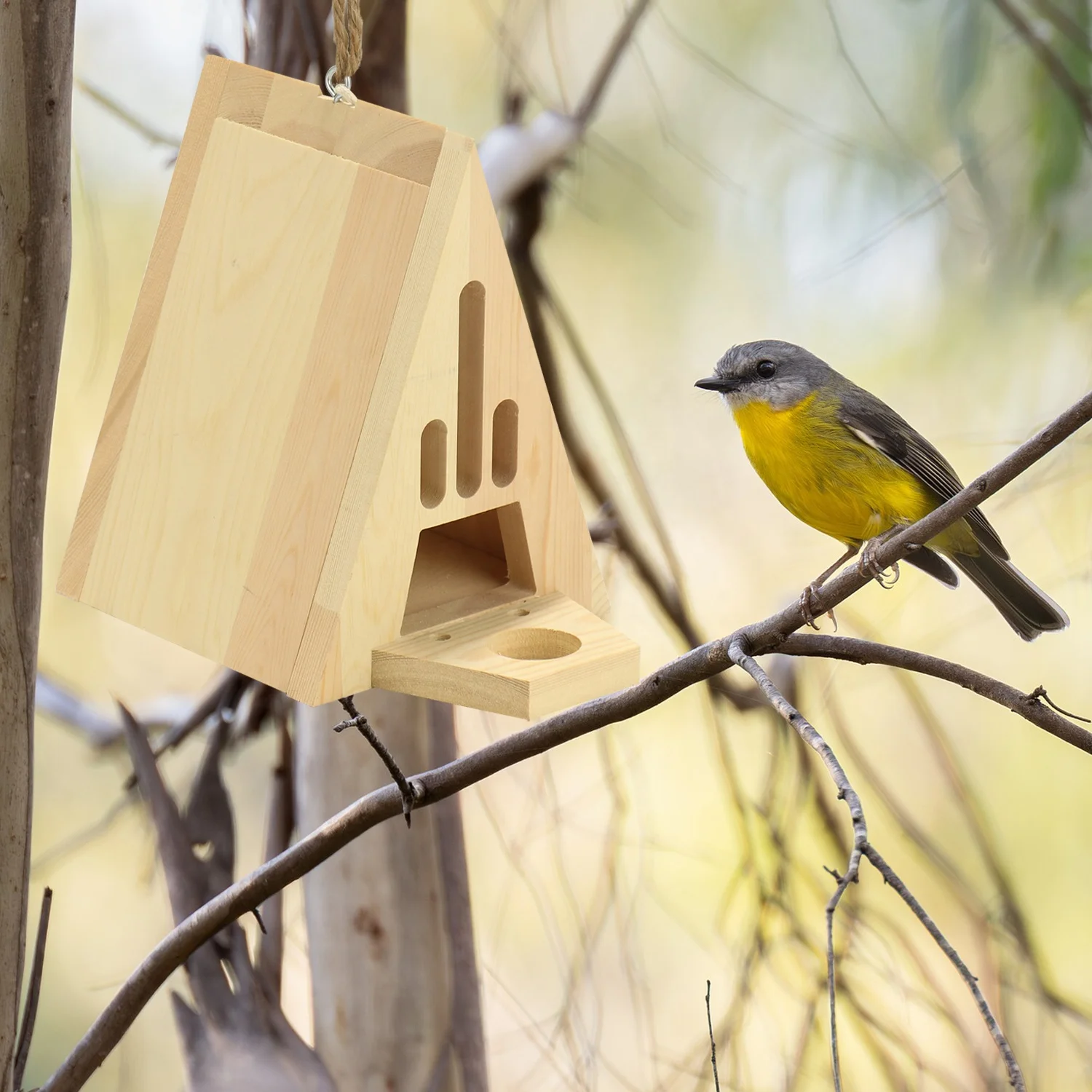 wholesale customized handcrafted sparrow feed bird house