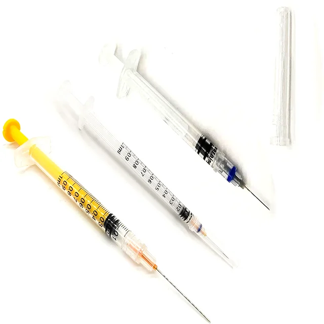 medical disposable disable injection hospital auto retractable safety syringe with needle