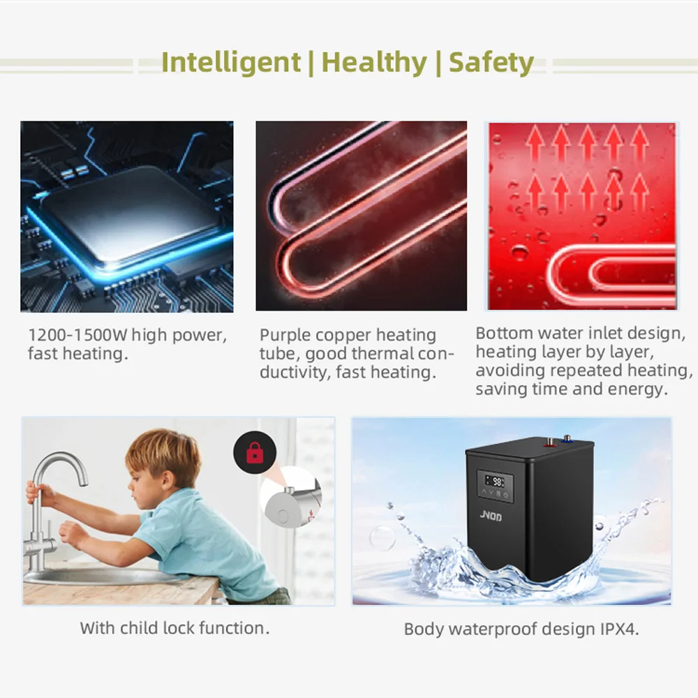 Jnod New Design 3L 1500w Heating Water Dispenser Kitchen Boiling Water Heater Tap Under Counter Hot Water Dispenser