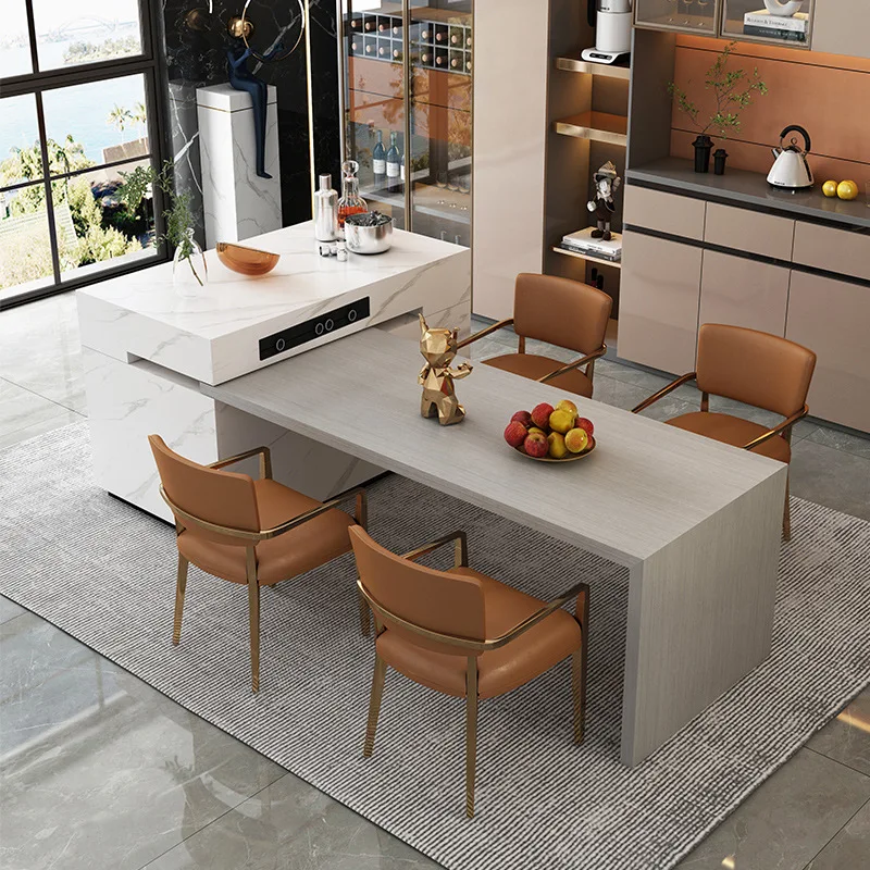 Новый продукт масштабируемая каменная плита кухонный островной обеденный стол многофункциональная кухонная барная стойка