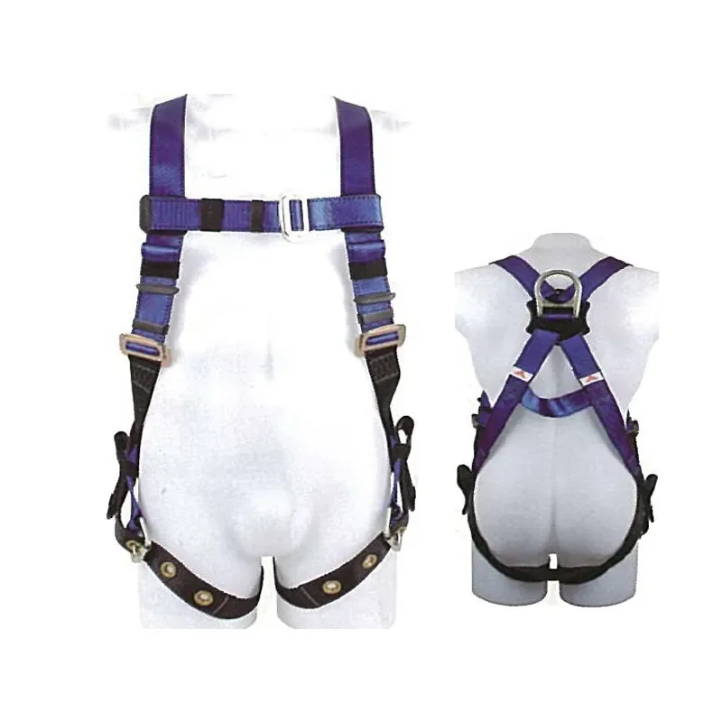 CE 5 point full body safety harness belt support for electrician lineman rescue work aluminum buckle and back pad