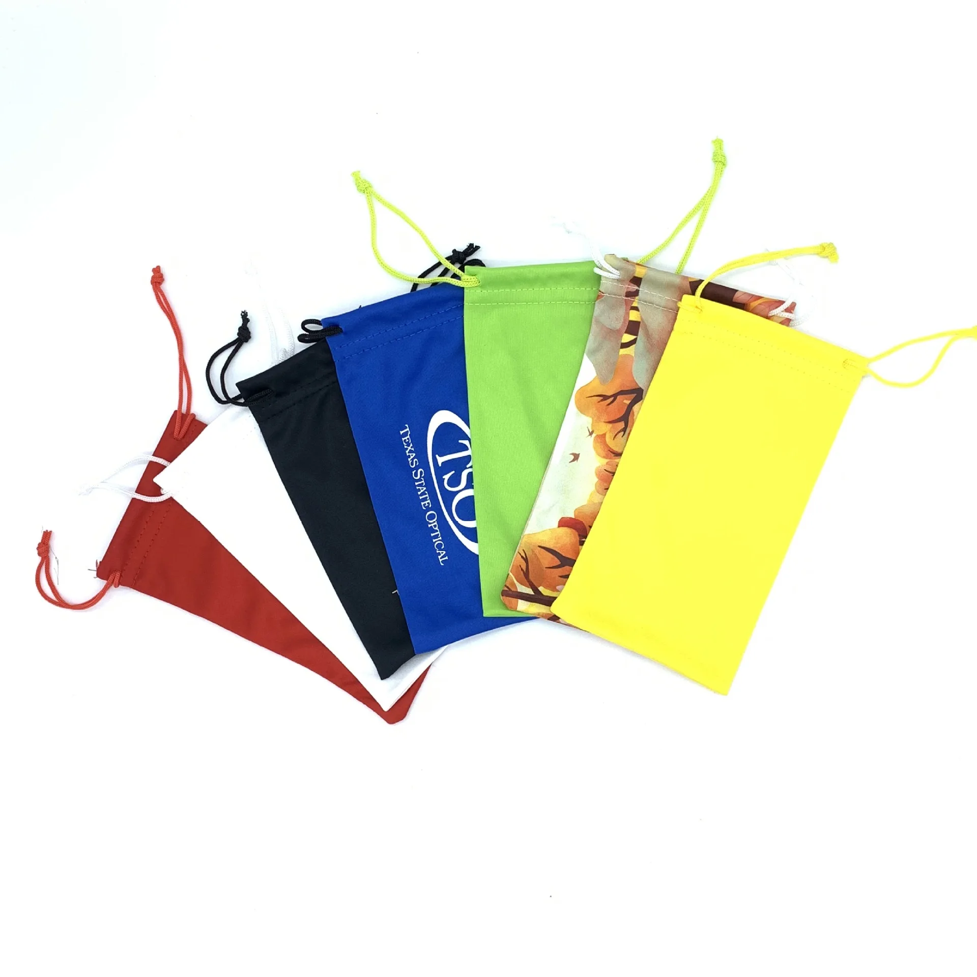 Full Colors Printing Microfiber Reusable Bags Jewelry Packaging Bags Custom Logo Glasses Bag