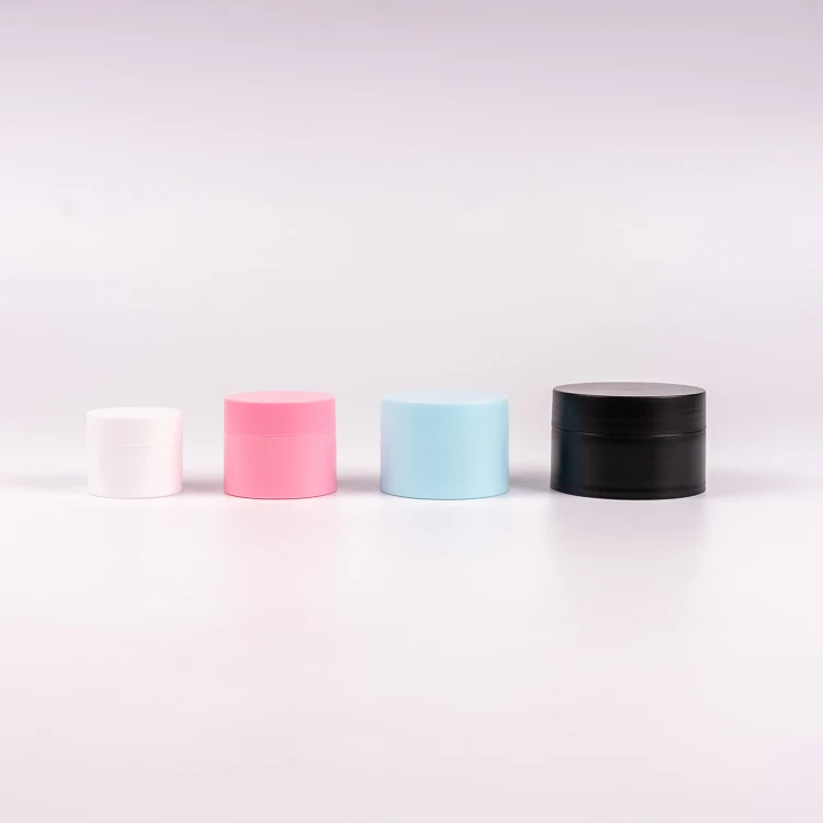 Custom 5g 10g 15g 20g 25g 30g 50g 100g 100ml 15 ml Pink Color Small Container Double Wall Eye Cream Plastic PP Jar