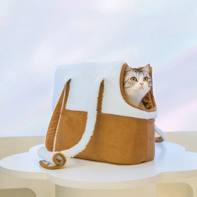 wholesale soft warm cat bag fall winter handbag portable luxury pet travel carrier large capacity pet backpack