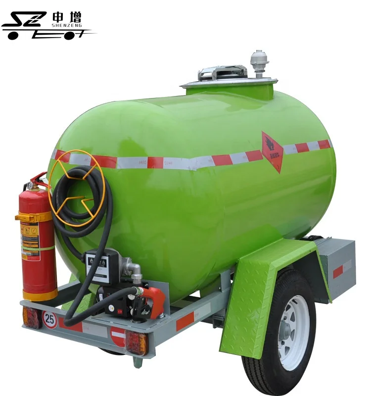 1000L 1500 liter portable fuel tanker semi trailer for transportation
