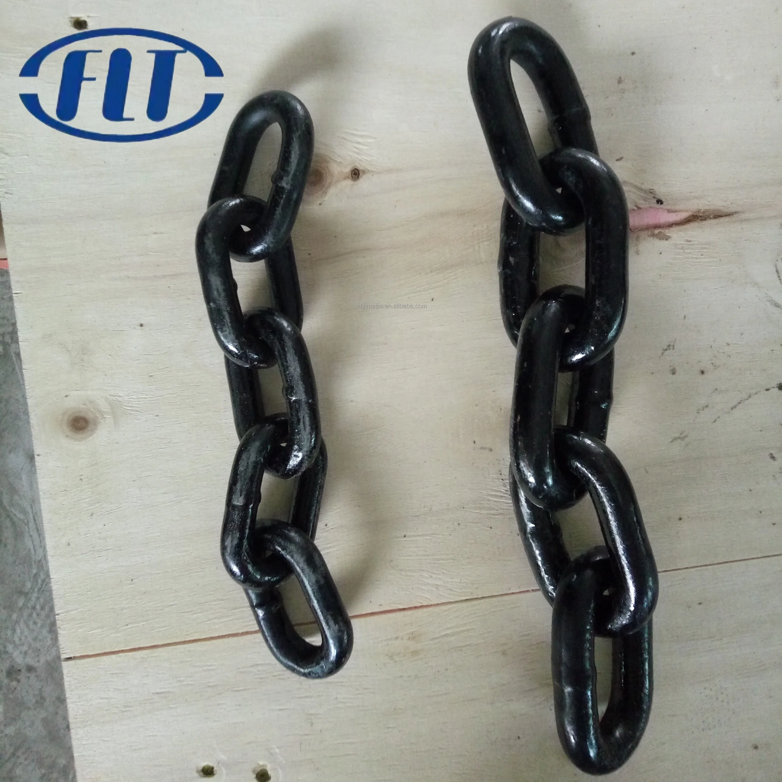 14*50mm 20*80mm 26*92mm Black Heavy Duty Alloy Steel Welded Mining Round Link G80 Link Chain